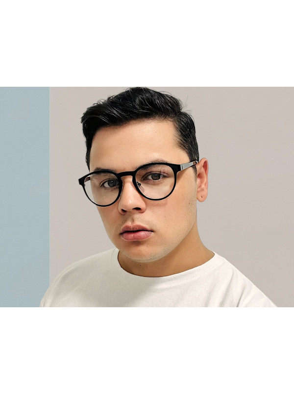 Armação de Óculos Clark Preto e Vermelho